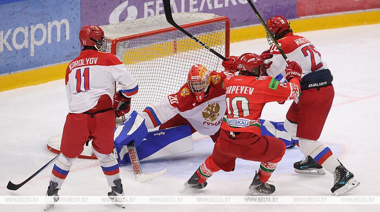 Сборная Беларуси-U18 по хоккею не смогла обыграть россиян в товарищеских матчах