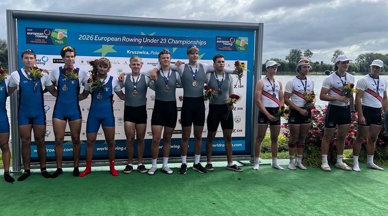 Белорусские гребцы второй год кряду стали чемпионами Европы-U23 в четверке парной